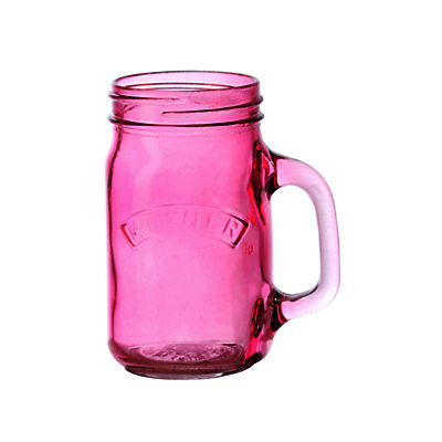 Kilner Handled Jar, Green, 0.4L Pink Kilner Handled Jar, Green, 0.4L Pink